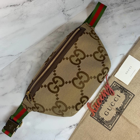 Gucci Bags Gucci Jumbo Belt Bag Giant Gg Monogram Bumbag Camel